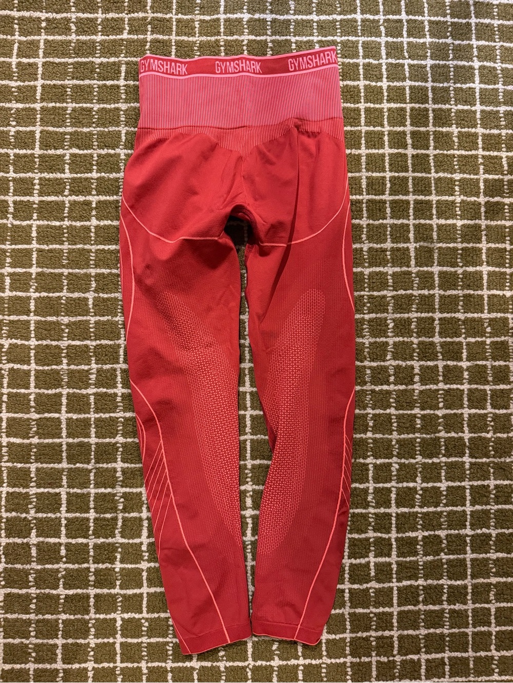 Gymshark Red with coral Seamless high waisted Performance Leggings